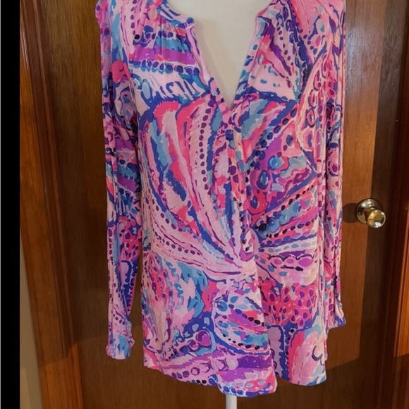 Lilly Pulitzer Meg Blouse Top - Picture 8 of 9